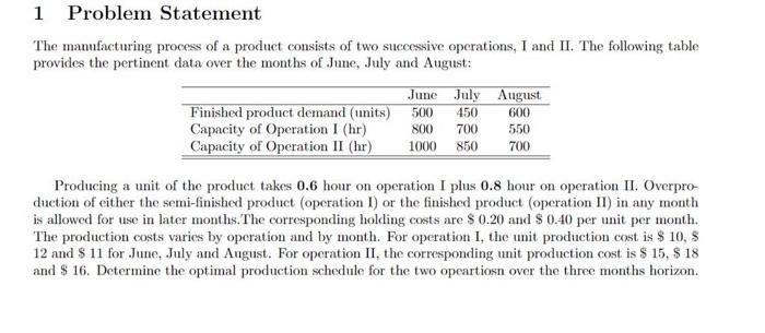 dont code just wtite the LP 1 Problem Statement