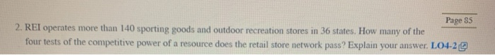 Page 35 2. REI operates more than 140 sporting