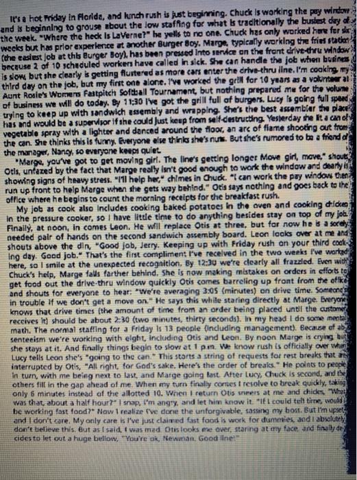 Read thr following scenario and answer the