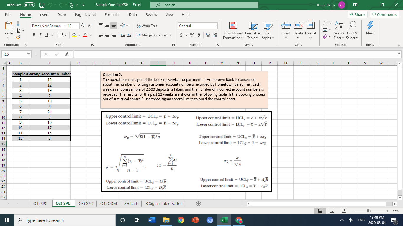 AutoSave Of H b Sample Question630 - Excel S