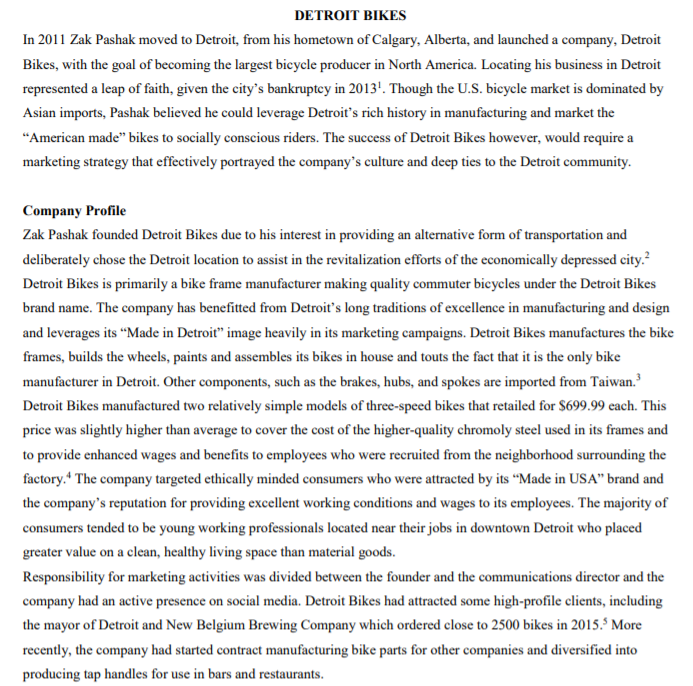 DETROIT BIKES In 2011 Zak Pashak moved to