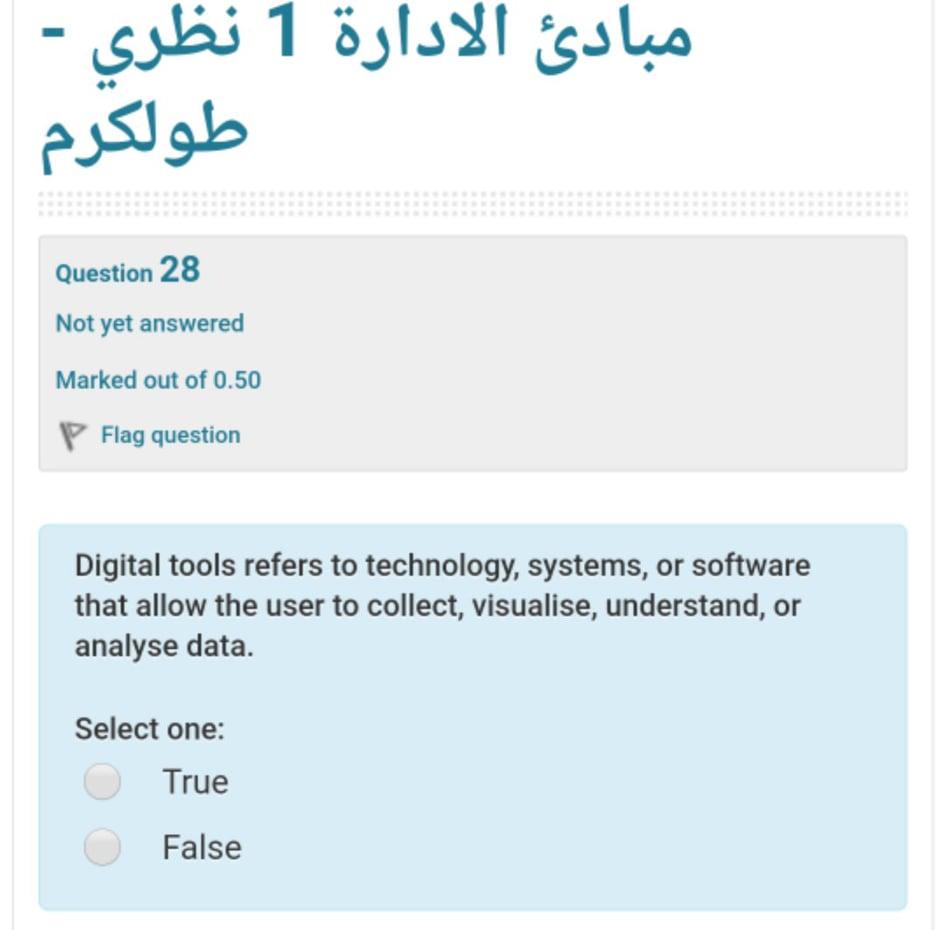 1 - Question 28 Not yet answered Marked out of