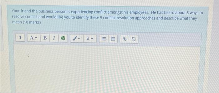 Your friend the business person is experiencing