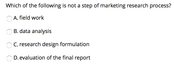 Which of the following is not a step of marketing