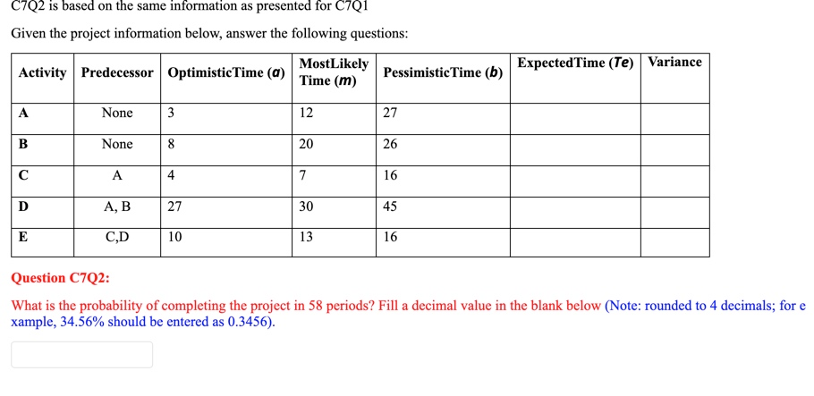 C7Q2 is based on the same information as