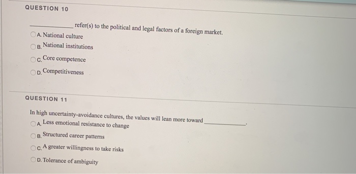 QUESTION 8 is a space where two organizations are