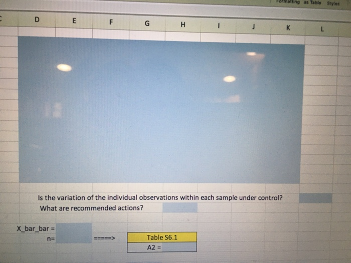 solve for the blue squares in excell. ili < $ %)