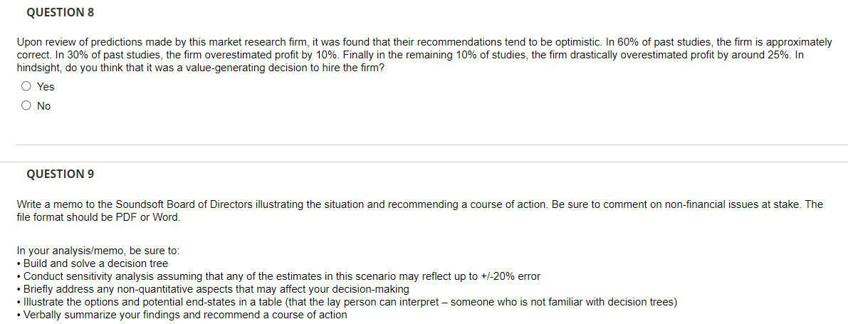 Soundsoft is a small software firm that creates