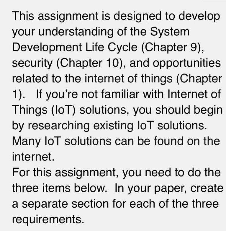 This assignment is designed to develop your