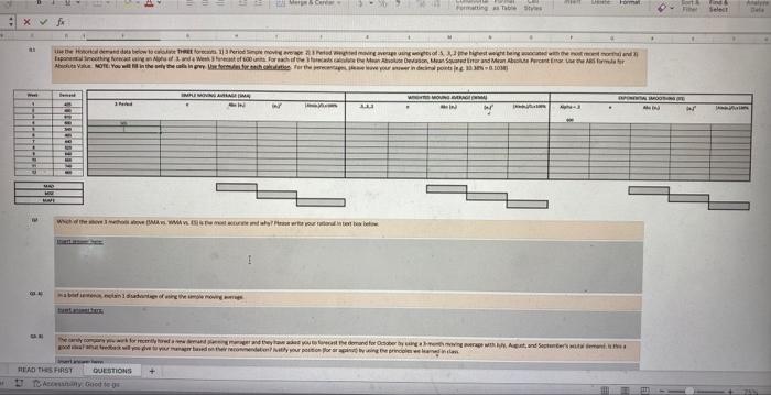 Need the entire first table filled out. Ignore