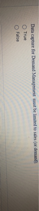 Data capture for Demand Management must be