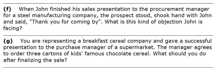 When John finished his sales presentation to the