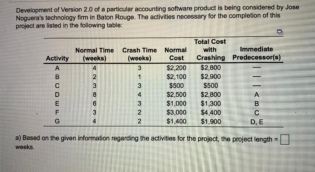 1) Based on the given information regarding the
