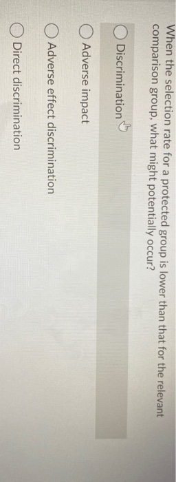 When the selection rate for a protected group is