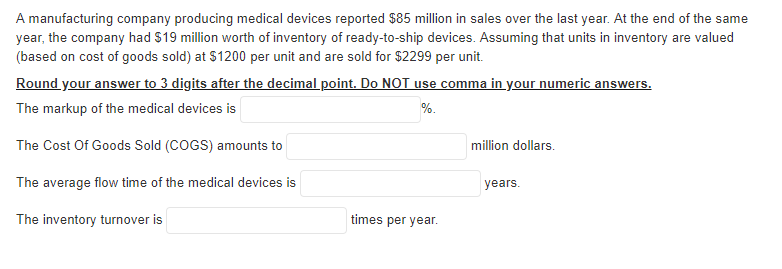 A manufacturing company producing medical devices
