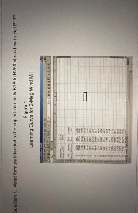 Question 1. What formula intended to be copied