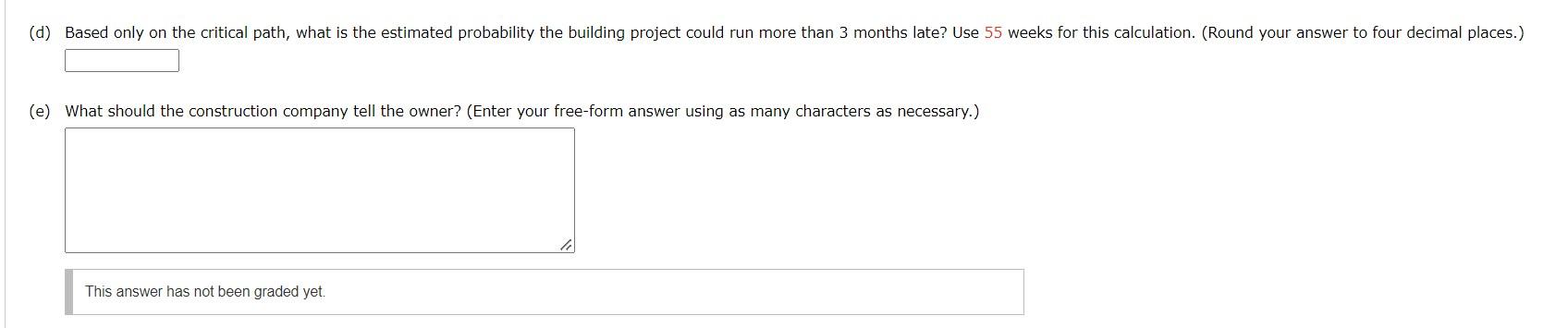 Estimates of the optimistic, most probable, and