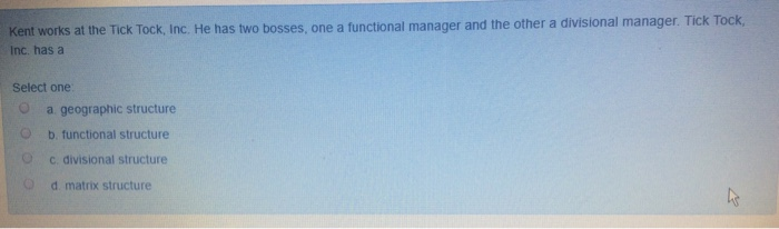 Kent works at the Tick Tock, Inc. He has two