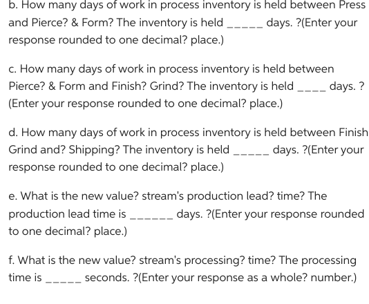 Overall Process Attributes Average demand: