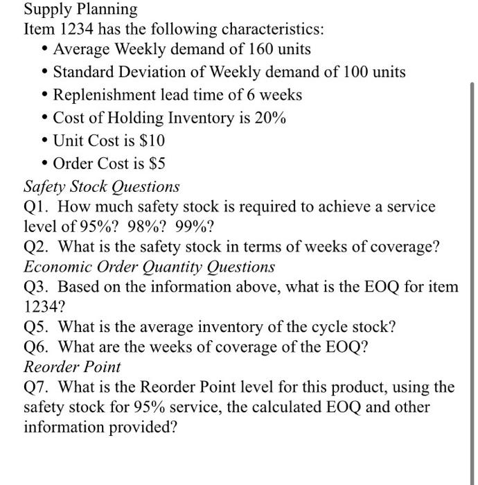 please solve using Excel please solve using Excel
