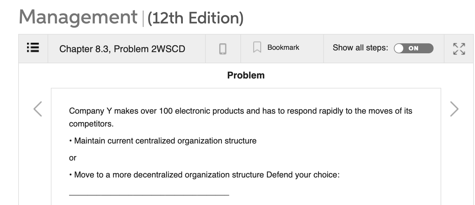 Management|(12th Edition) Bookmark Chapter 8.3,