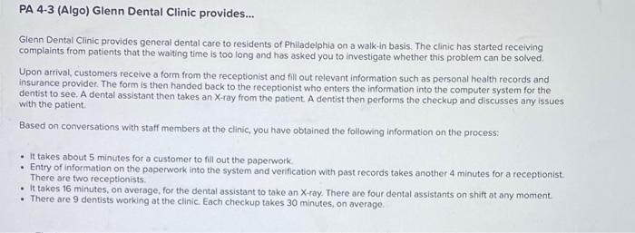 PA 4-3 (Algo) Glenn Dental Clinic provides...