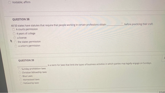 Voidable, affirm before practicing their craft.