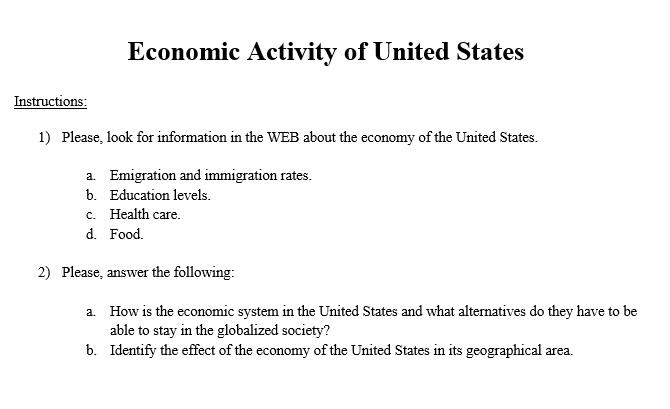 Can you help with the economic activity of the