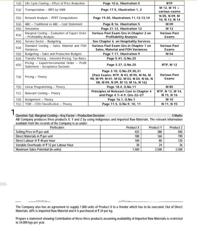 Need detailed information 1(d) Life Cycle Costing
