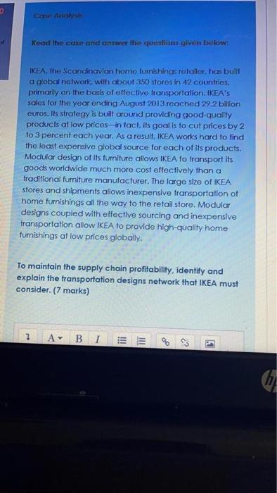 C Adalys Read the case and answer the questions