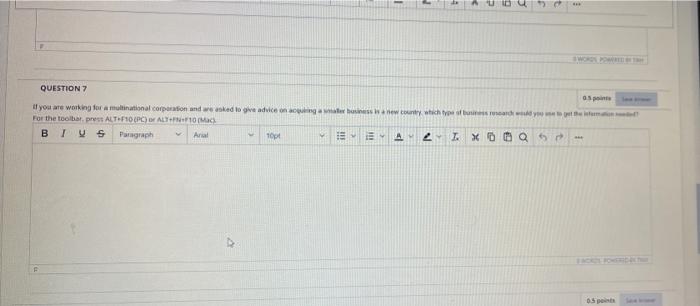 QUESTION 7 05 if you are working for a