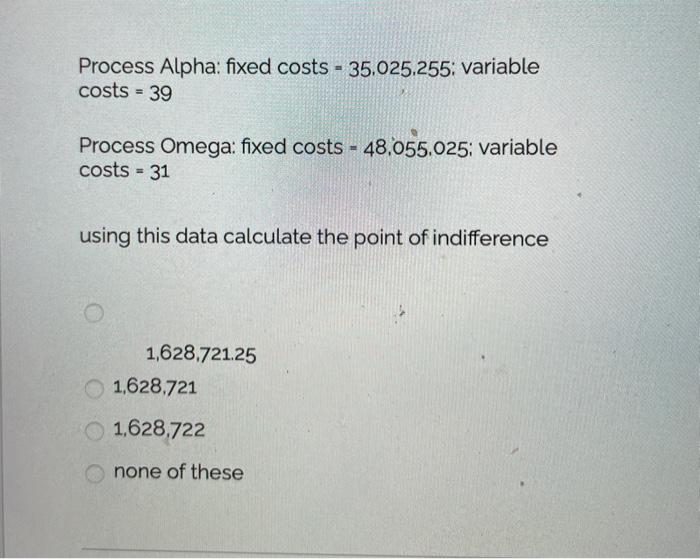 question 1 2 3 please. thanks Process Alpha: