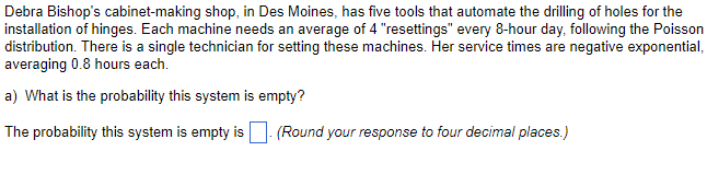 Debra Bishop's cabinet-making shop, in Des