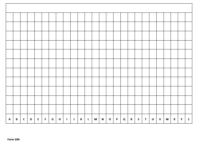 How to enter the information in the alphabetic