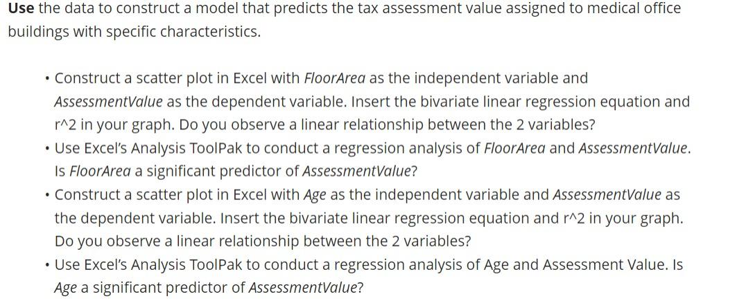 Use the data to construct a model that predicts