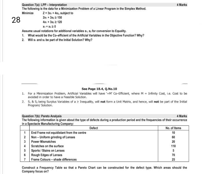 Need detailed information 4 Marks 28 Question