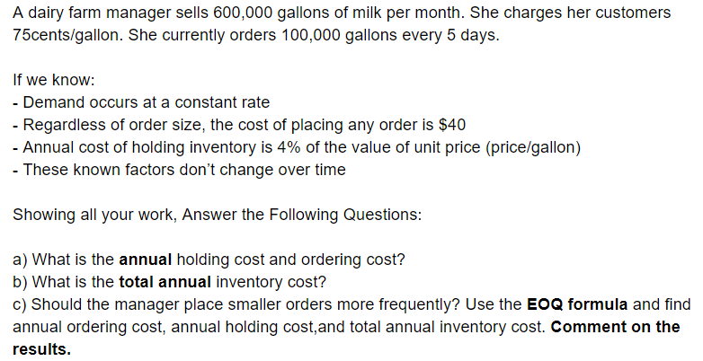 Please answer parts B and C. Show equations used