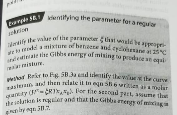 point Example 5B.1 Identifying the parameter for