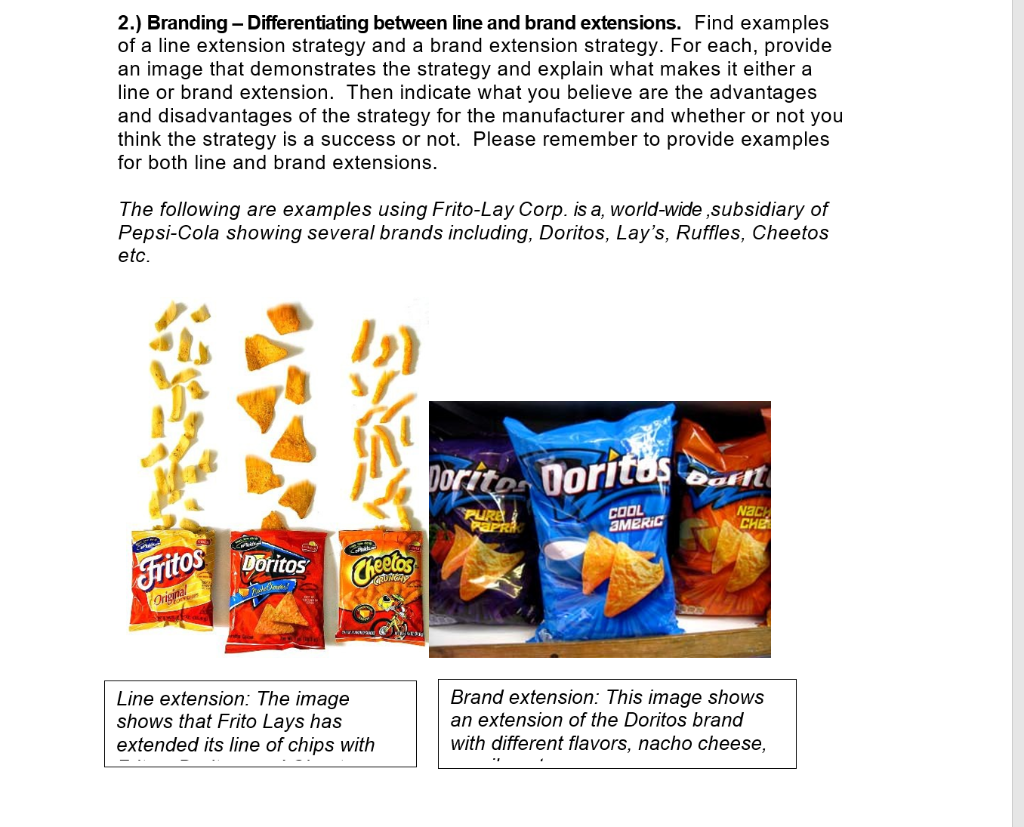 2.) Branding - Differentiating between line and