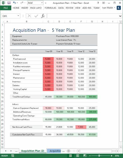Use excel for all calculations H. Arial