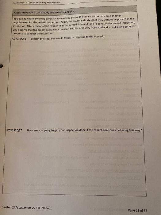 Assessment - Cluster Property Management