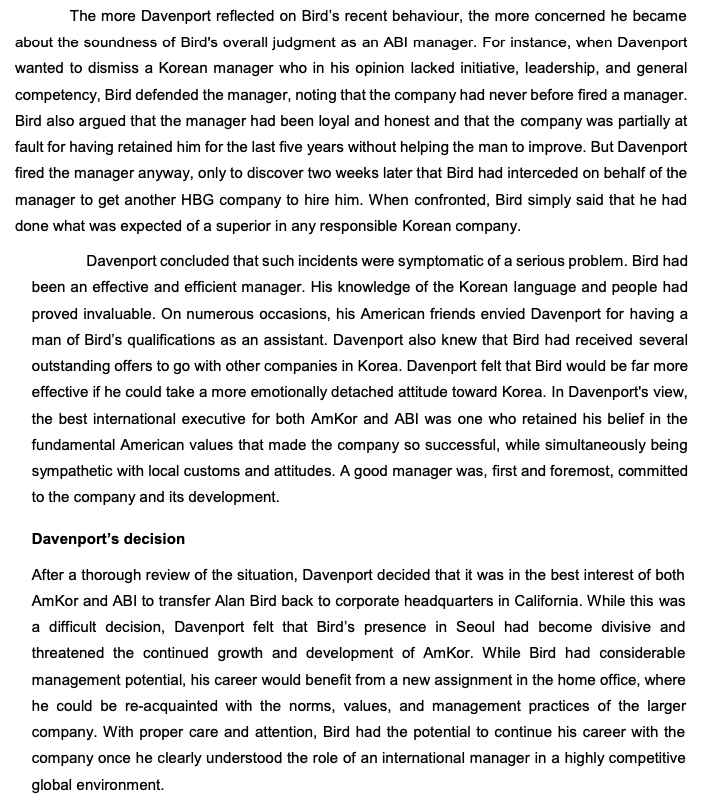 PLEASE ANSWER QUESTION 3, Thank You!. Case: Amkor