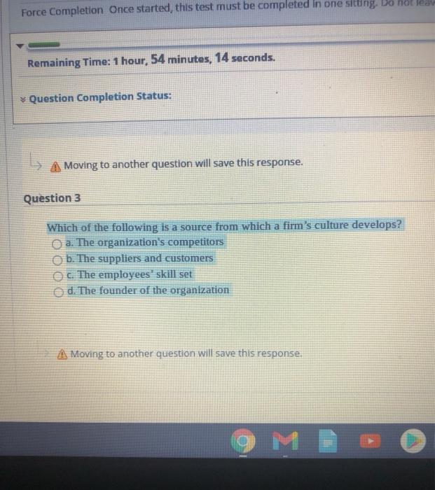 Force Completion Once started, this test must be
