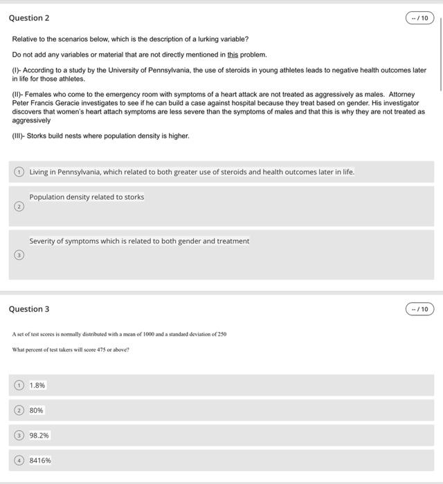 show work please Question 2 -- / 10 Relative to