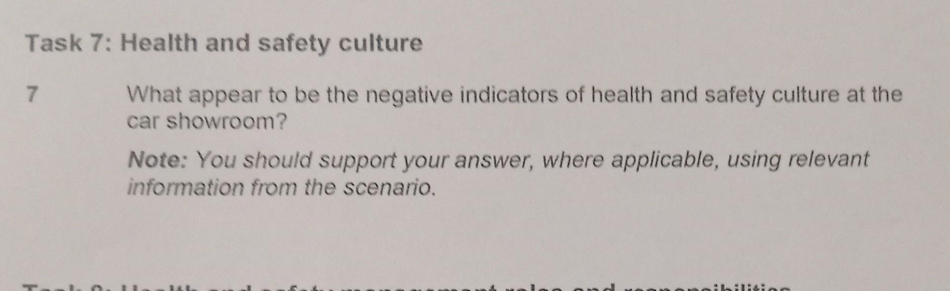 what appears to be the negative indicators of