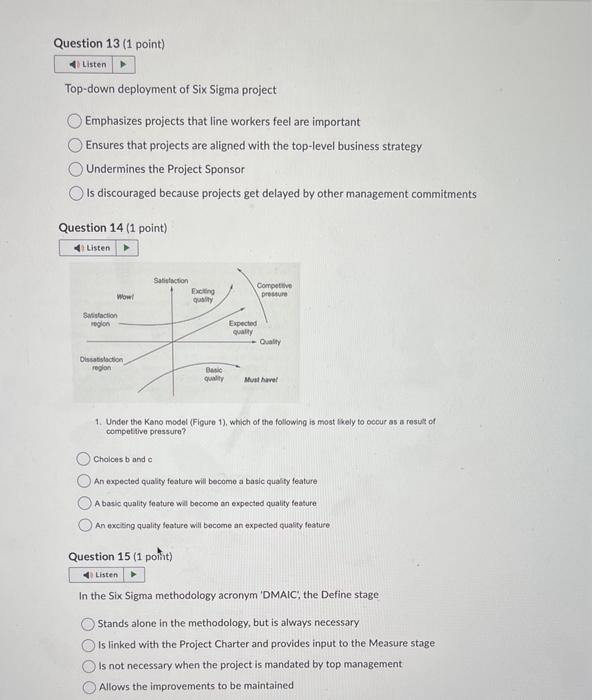 Top-down deployment of Six Sigma project