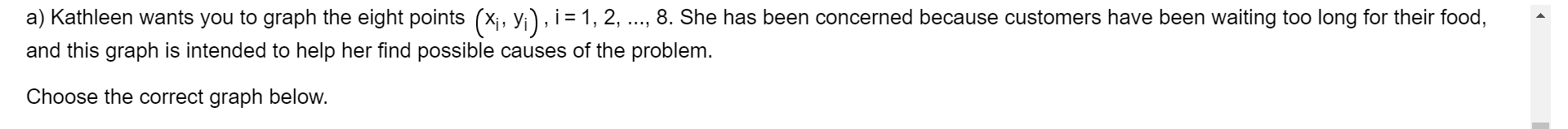 Customer Number, i 1 2 3 4 5 6 7 8 Minutes from