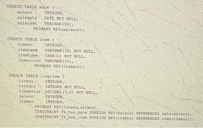 1. Create the relational database which includes