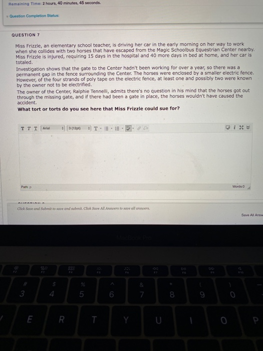 Remaining Time: 2 hours, 40 minutes, 45 seconds.