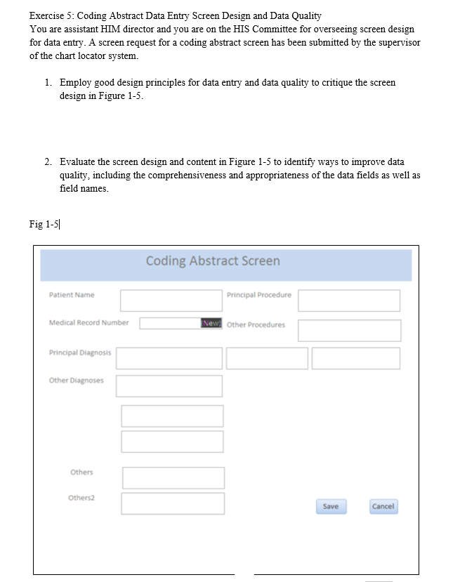Exercise 5: Coding Abstract Data Entry Screen